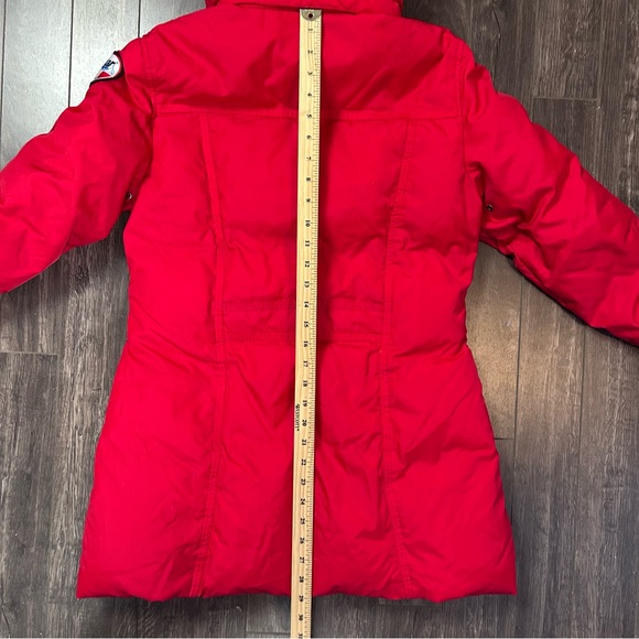 Pajar Canada Parka Jacket Women’s Performance Red Hooded Down Feather Sz M NOTE - Picture 8 of 11